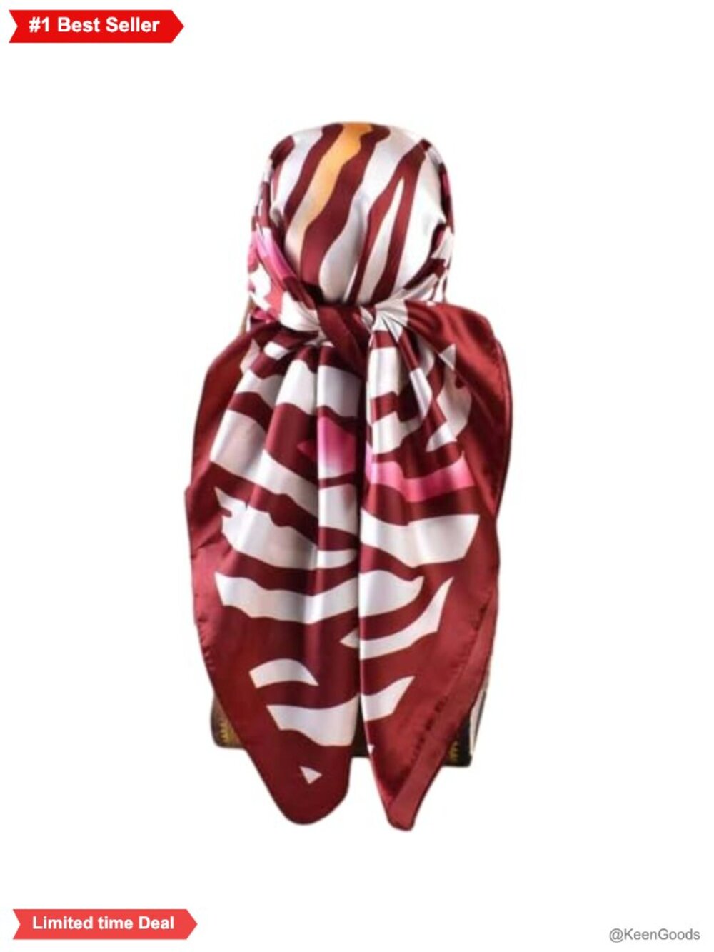 Large Satin Silk Blend Head Hair Scarf Bandana Square Neck Wrap 35 Inch